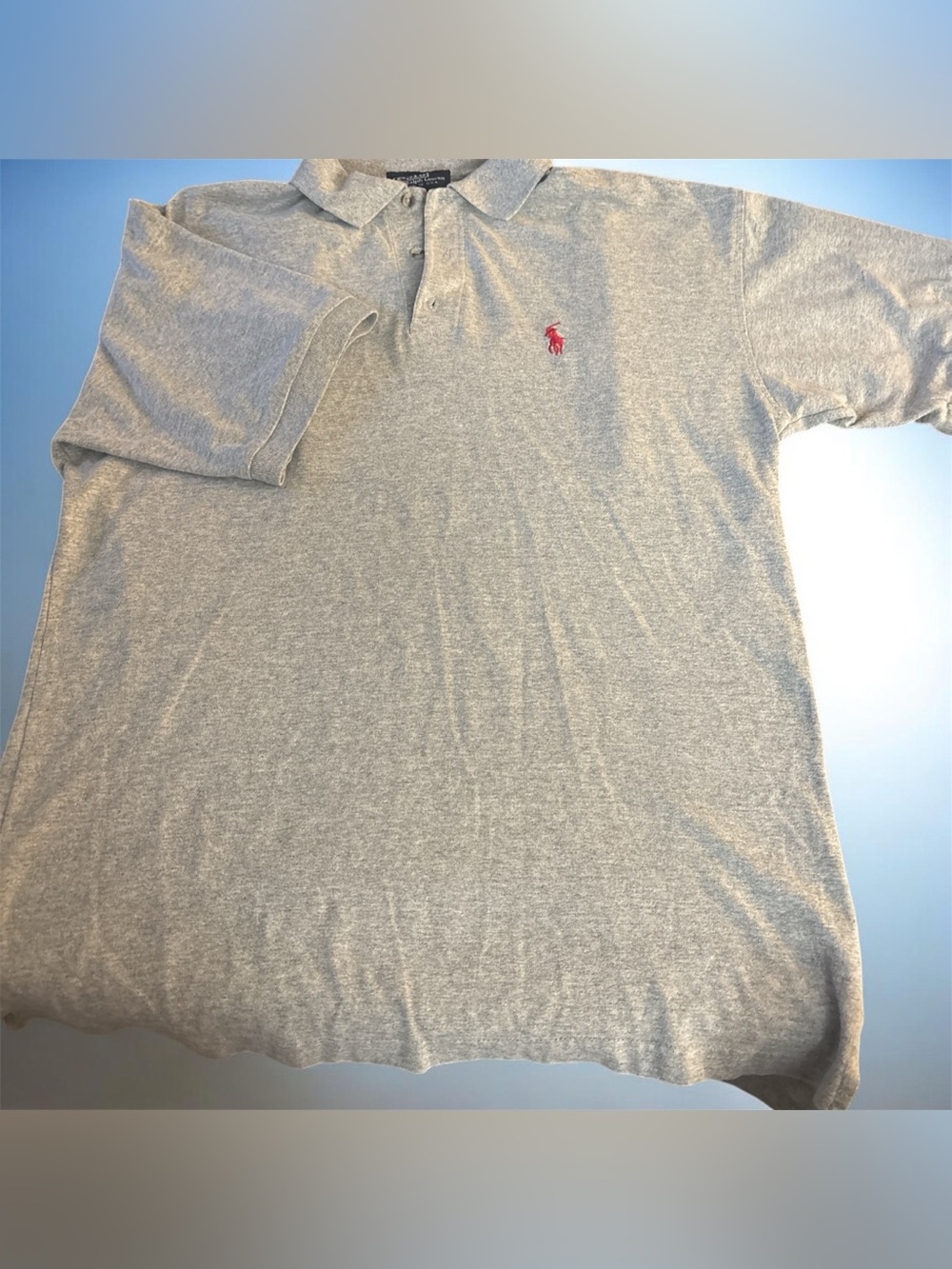 Ralph Lauren Light Gray Polo with Pony Embroidery SZ L